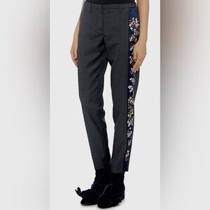 No.21 Brunilde Floral Embroidery Tapered Pants
